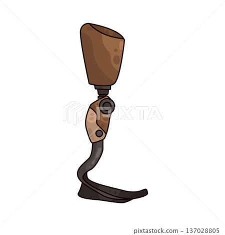 Illustration of Prosthetic Leg Illustration of Prosthetic Leg 137028805