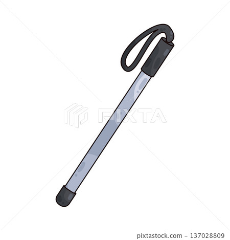Illustration of white cane 137028809
