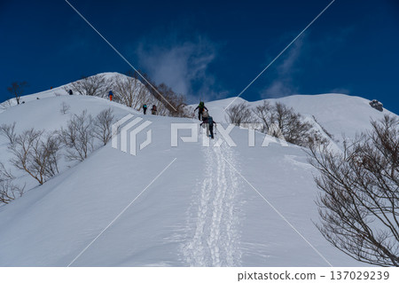 Winter climbing on Mount Tanigawa Winter climbing on Mount Tanigawa 137029239
