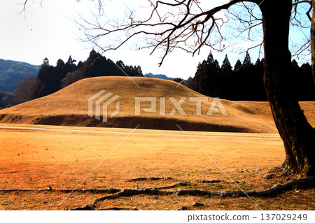 這是位於熊本縣山賀市的岩原古墓群，該古墓群是國家指定的歷史遺跡。 137029249