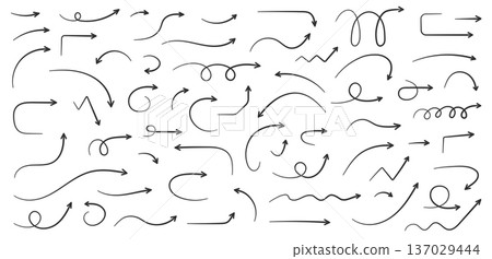 Hand Drawn Arrows 137029444