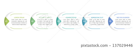 Five Step Infographic Design 137029446