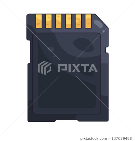 Illustration of SD Card Illustration of SD Card 137029498