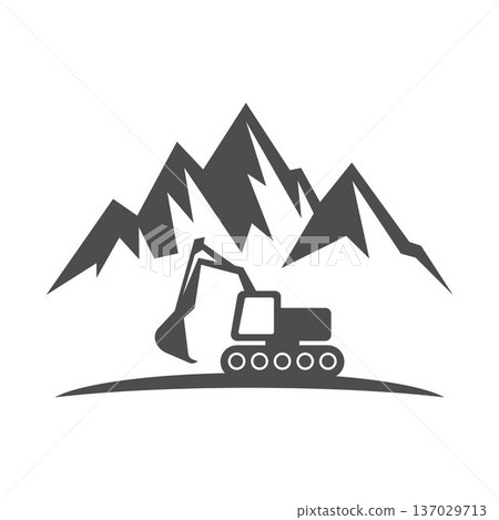 Excavator icon image design 137029713
