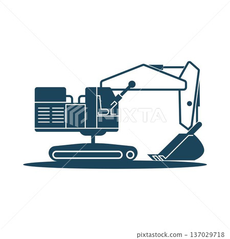 Excavator icon image design Excavator icon image design 137029718