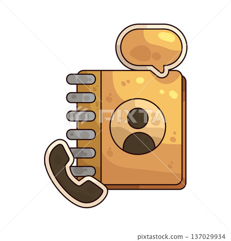 Illustration of Contact Book 137029934