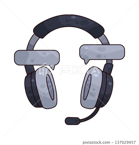 Illustration of Headset Illustration of Headset 137029957
