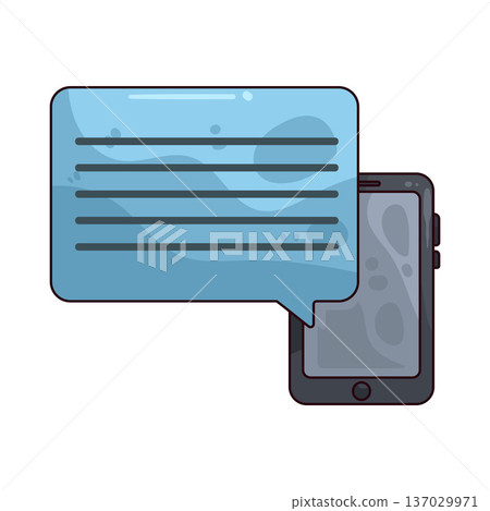 Illustration of Text Message Illustration of Text Message 137029971