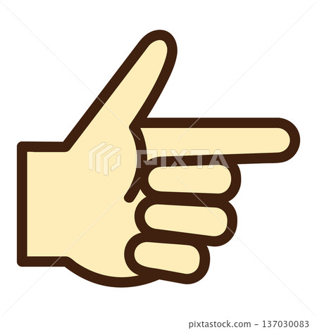 Hand sign pointing 137030083