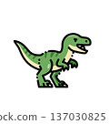 Vibrant green dinosaur, Zhangbei God's emotional skin and wealth movement feeling, rough black track design, suitable adventure, children's teaching materials or game show 137030825
