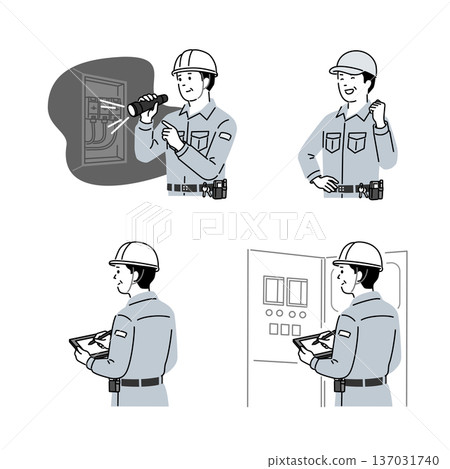 設備維修及電氣檢查人員姿勢圖集 3 設備維修及電氣檢查人員姿勢圖集 3 137031740