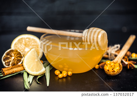 composition of honey with lemon composition of honey with lemon 137032017