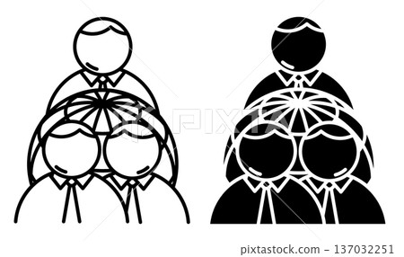Linear isometric icon. Shadow government is discussing plans to divide the planet territory into zones and spheres of influence. Simple vector isolated on white background Linear isometric icon. Shadow government is discussing plans to divide the planet territory into zones and spheres of influence. Simple vector isolated on white background 137032251