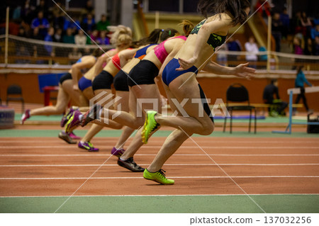 start women 60-meter race start women 60-meter race 137032256