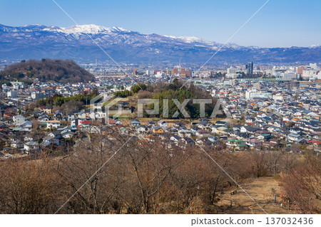 Fukushima city and Mount Azuma from Ikebana Village Fukushima city and Mount Azuma from Ikebana Village 137032436