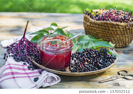 Elderberry jam Elderberry jam 137032512