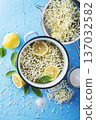 Elderflower beverage homemade 137032582