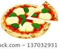 Mozzarella cheese pizza slice 137032931