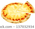 Plain pizza cut 137032934