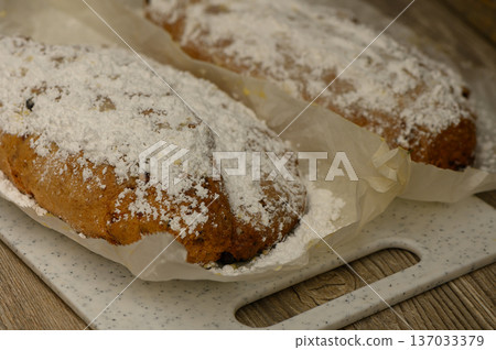 Festive Stollen with Curd Cheese A German Christmas Classic Festive Stollen with Curd Cheese A German Christmas Classic 137033379