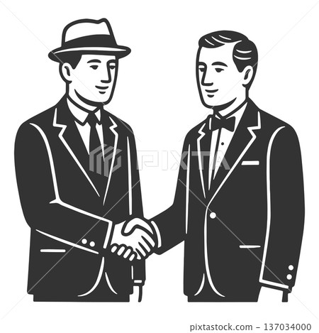 Two Businessmen Shaking Hands in Agreement Two Businessmen Shaking Hands in Agreement 137034000