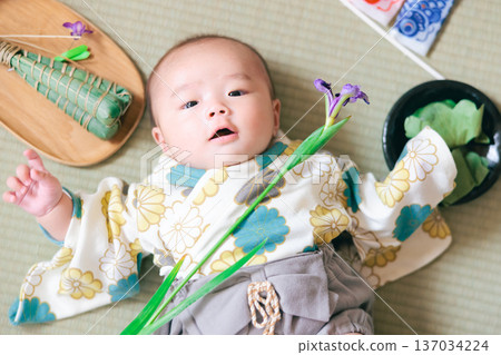 A boy celebrating the end of the season A boy celebrating the end of the season 137034224