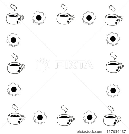 Cookie and cup frame 137034487