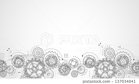 Abstract gear wheel technology mechanism background. Machine tech design. Vector illustration Abstract gear wheel technology mechanism background. Machine tech design. Vector illustration 137034841