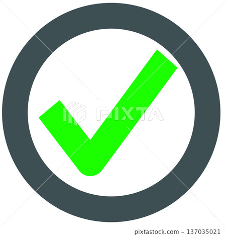 Green round check mark icon Green round check mark icon 137035021