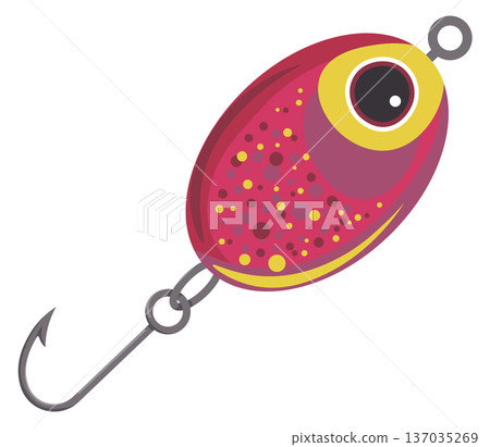 Color eye lure. Animal catch bait icon 137035269