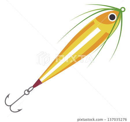 Fishing rod lure. Sharp hook tackle icon Fishing rod lure. Sharp hook tackle icon 137035276