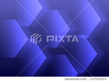 Abstract background featuring large overlapping translucent hexagons in vibrant blue tones. Modern geometric vector design suitable for technology, business, and digital banners. Abstract background featuring large overlapping translucent hexagons in vibrant blue tones. Modern geometric vector design suitable for technology, business, and digital banners. 137035915