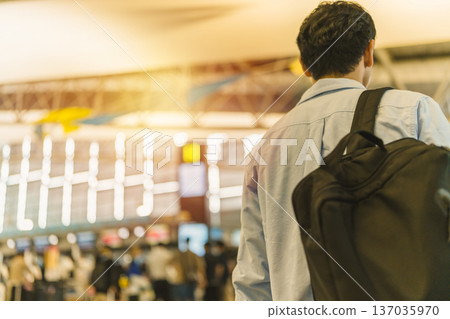 A man moving through the airport. Photo courtesy of Kansai International Airport (KIX) 137035970