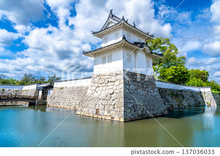 【日本百座名城】初秋的赤穗城：角樓和大手門1，兵庫縣赤穗市 137036033