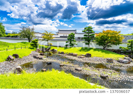 [Japan's Top 100 Castles] Ako Castle in early autumn, Ninomaru Garden 2, Ako City, Hyogo Prefecture 137036037