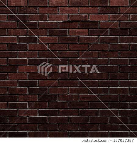 A square background image of a dark brown brick-style residential exterior wall A square background image of a dark brown brick-style residential exterior wall 137037397