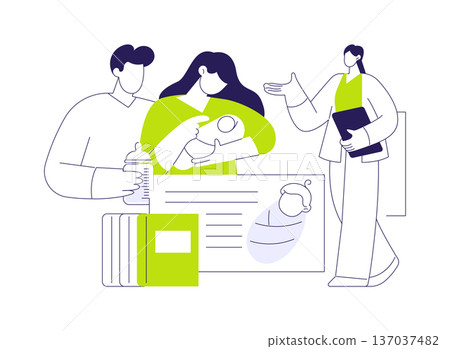 Basic skills for baby care abstract concept vector illustration. 137037482