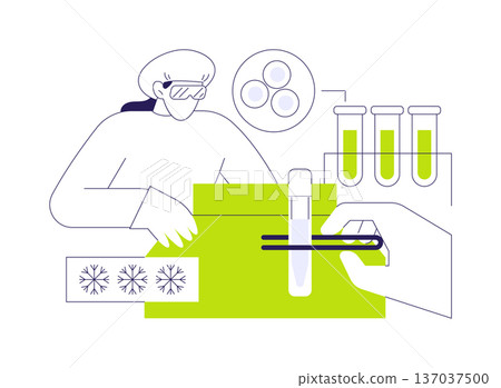 Vitrification for eggs and sperm abstract concept vector illustration. Vitrification for eggs and sperm abstract concept vector illustration. 137037500