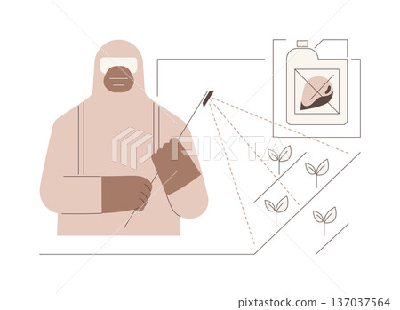 Fungicides isolated cartoon vector illustrations. 137037564