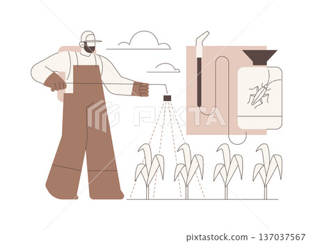 Insecticides isolated cartoon vector illustrations. 137037567