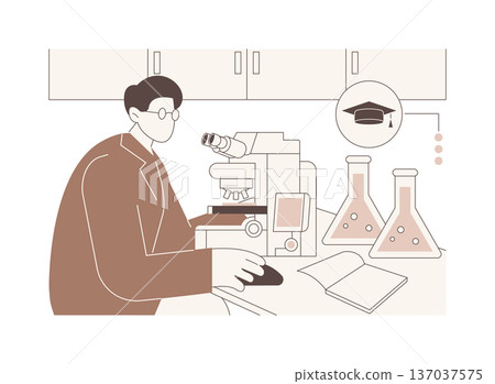 Medical laboratory technician isolated cartoon vector illustrations. Medical laboratory technician isolated cartoon vector illustrations. 137037575