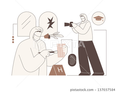 Criminal justice isolated cartoon vector illustrations. 137037584