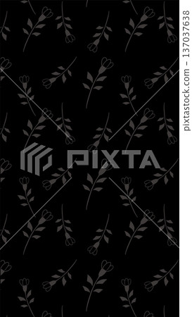 Scandinavian-style background illustration, botanical background image, monochrome Scandinavian-style background illustration, botanical background image, monochrome 137037638