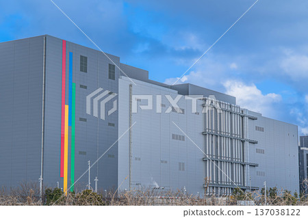谷歌印西資料中心的外觀和管道 [千葉縣印西市] 137038122