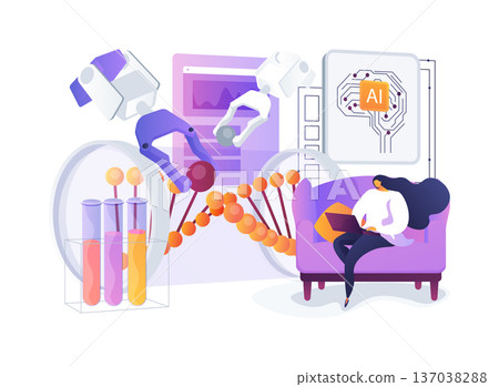 Remote Robotics Lab abstract concept vector illustration. 137038288