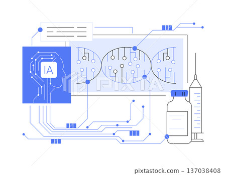 Synthetic Biology in Vaccine Development abstract concept vector illustration. 137038408