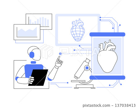 Lab-Grown Organs for Transplants abstract concept vector illustration. Lab-Grown Organs for Transplants abstract concept vector illustration. 137038413