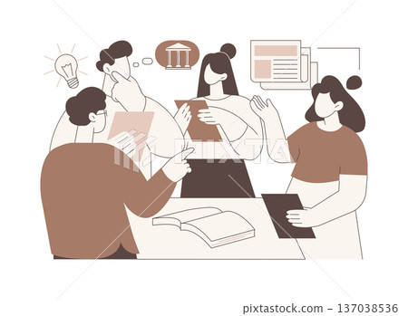 Journalism isolated cartoon vector illustrations. Journalism isolated cartoon vector illustrations. 137038536