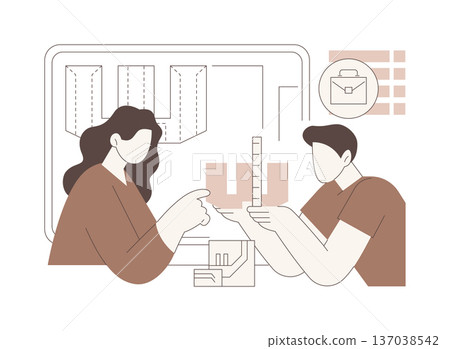 Engineering isolated cartoon vector illustrations. 137038542