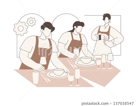 Caterer isolated cartoon vector illustrations. 137038547